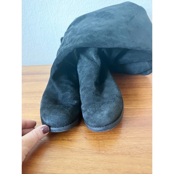 Stuart Weitzman Hilo Over the Knee Boot Black Suede Leather - Picture 4 of 5